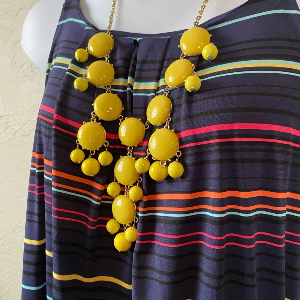 J. Crew Bright Yellow Bubble Statement Bib Necklace - Picture 3 of 8